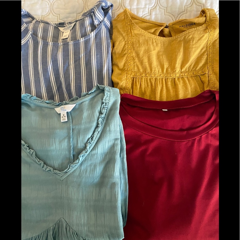 FOUR Flowy Loose Short sleeve Tops